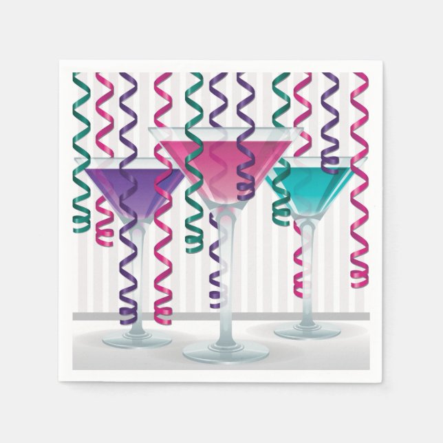 Ljus cocktail och ribbon pappersservett (Framsidan)