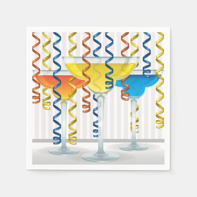 Ljus cocktail och ribbon pappersservett (Framsidan)
