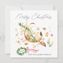 Ljus Cute Lycklig Hund Dachshund jul