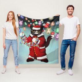 Ljus Cute Tuxedo Cat Fleecefilt