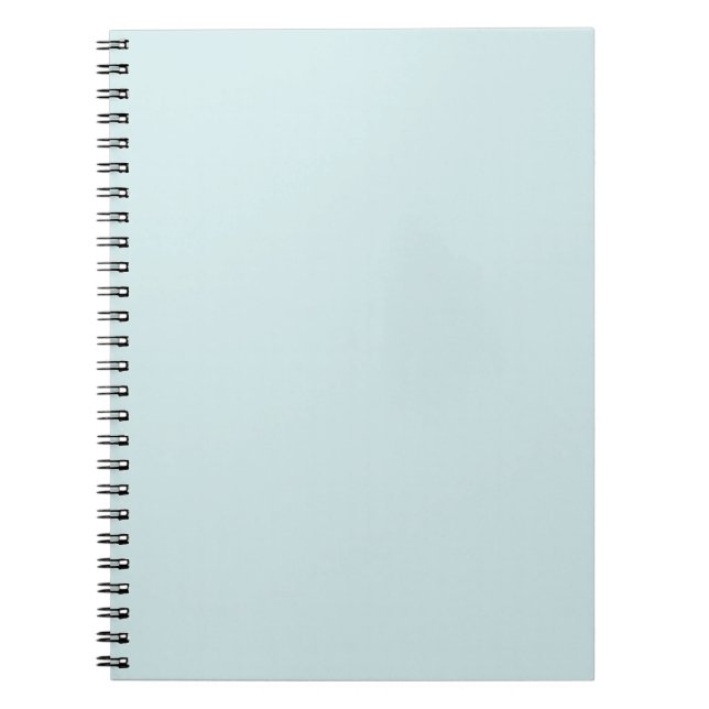Ljus cyan solid enfärgad anteckningsbok (Framsidan)