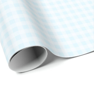 Ljus cyanblå rutig presentpapper