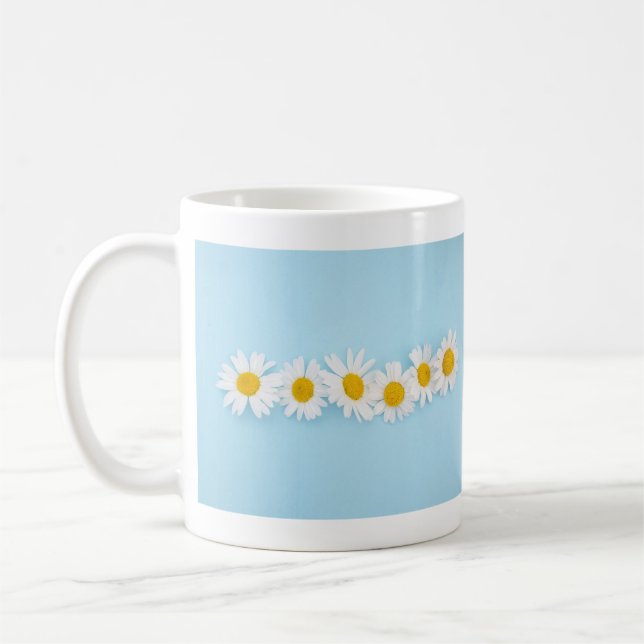 Ljus Daisy på Himmel Blue Mugg (Vänster)