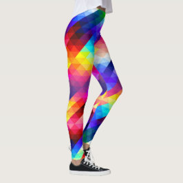 Ljus damasker för regnbågekontrollörmönster leggings