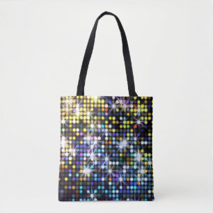 Ljus decor: abstrakt glamous mode tygkasse