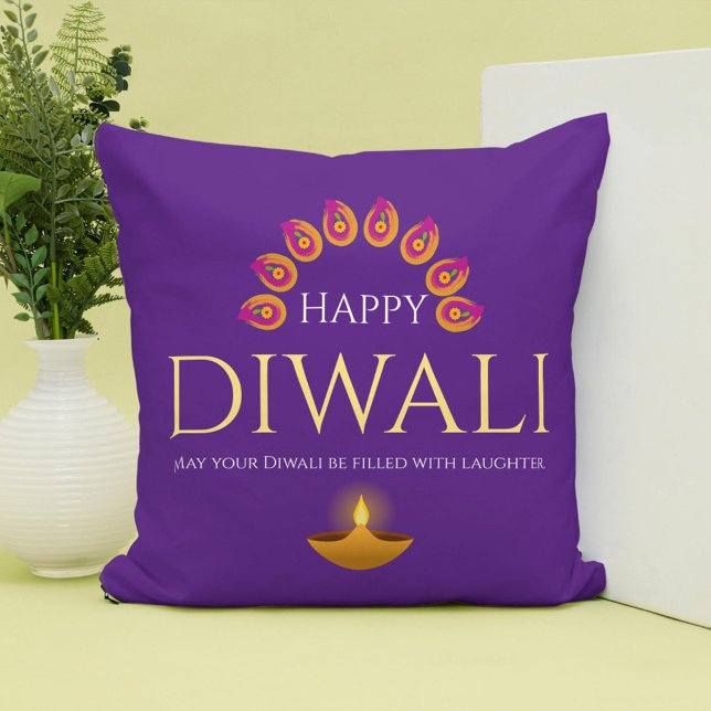 Ljus Diwali Hindu-festivalen Kudde (Skapare uppladdad)