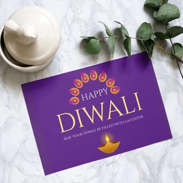 Ljus Diwali Hindu-festivalen Vykort (Skapare uppladdad)