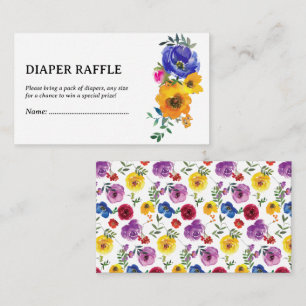 Ljus & djärv blomsterblöja lotteri tilläggskort
