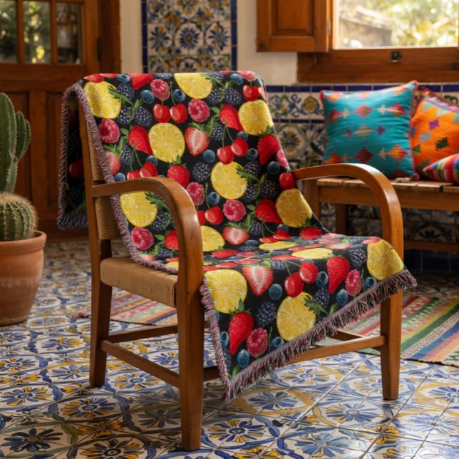 Ljus & djärv frukt-kastfilt filt (Skapare uppladdad)