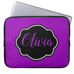 Ljus, djärv fuchsia lila personlig laptop fodral