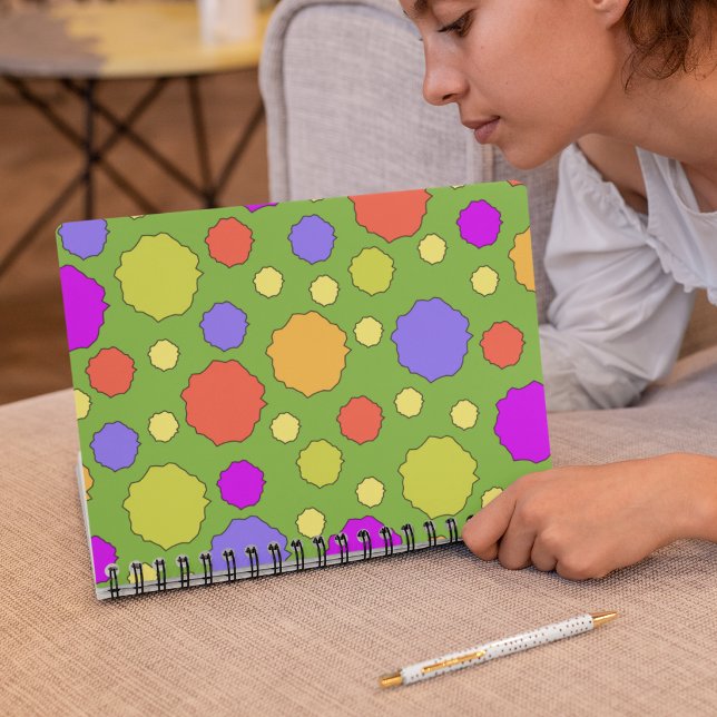 Ljus djärv Geometrisk Retro prick Anteckningsbok (Skapare uppladdad)