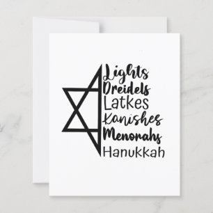 Ljus Dreidel Latke Kanish Menorah Hanukkah