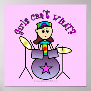 Ljus Drummer Girl Poster