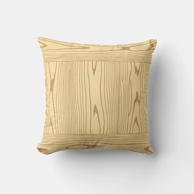 Ljus ek trästruktur textur minimalism kudde (Framsida)