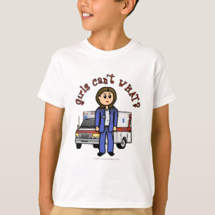 Ljus EMT Sjukvårdare Girl T-shirt