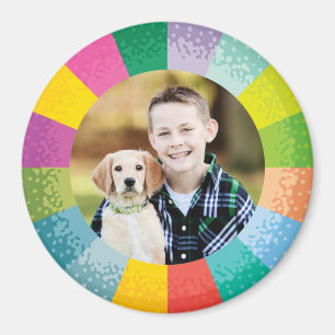 Ljus Färg-hjulets runda foto-magnet Magnet