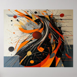 Ljus Färg Stänk Modern Abstrakt Konst Poster