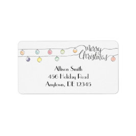 Ljus, färgad jul | Returadress för Helgdag Adressetikett