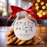 Ljus, färgad jul runt klistermärke<br><div class="desc">Helgdag för färgstark anpassningsbar i Ljus-</div>