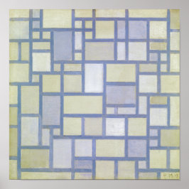 Ljus färger grå linjer | Piet Mondrian | Poster