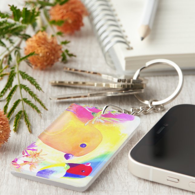 Ljus Färgglad Tie-Dye Fåglar (Högra Framsidan)