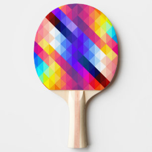Ljus Färgrik Abstrakt Geometrisk Mönster Pingisracket