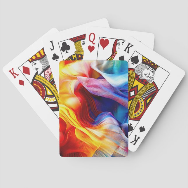 Ljus färgrik mönster casinokort (Baksidan)