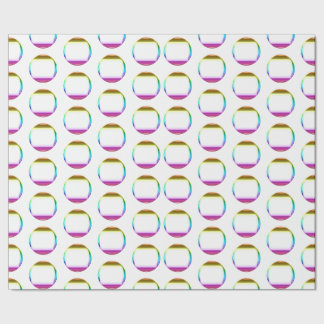 Ljus färgrik regnbågsgradient glasscirklar presentpapper