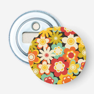 Ljus Färgrik Retro Söt Blommig Mönster Flasköppnare