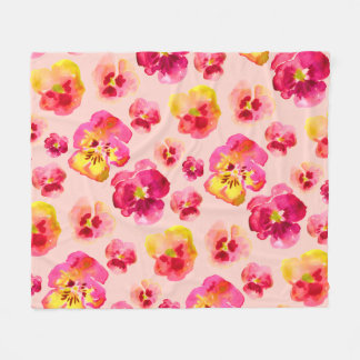 Ljus färgrik rosa pensé fleecefilt