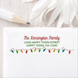 Ljus, färgstark julsträng | Fressiv Helgdag Returadress Etikett