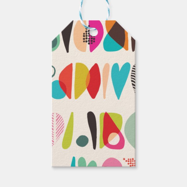 Ljus, färgstark, vibrant presentetikett (Framsidan)