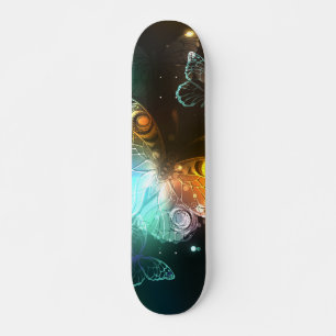 Ljus fjäril och nattfjärilar mini skateboard bräda 18,5 cm