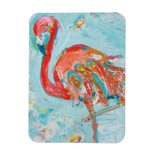 Ljus Flamingo Magnet