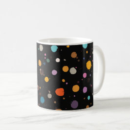 Ljus flerfärgad prickmönster kaffemugg