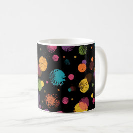 Ljus flerfärgad prickmönster kaffemugg