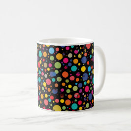 Ljus flerfärgad prickmönster kaffemugg
