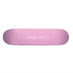 Ljus flickaskateboard - rosor skateboard bräda 20 cm