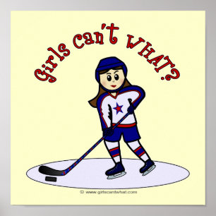 Ljus Flickor Hockey Player Poster