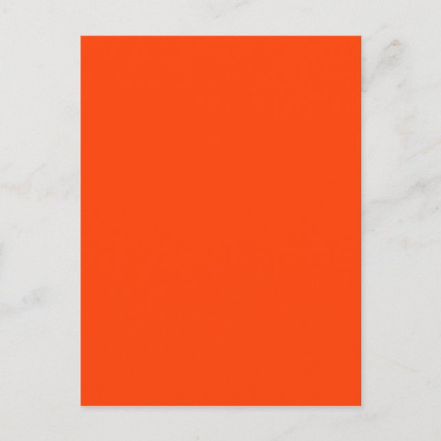 Ljus fluorescerande orange neonskylt vykort (Framsida)
