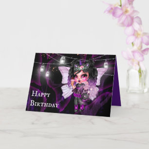 Ljus födelsedag för Gothic Fairy Kort