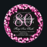 Ljus för 80th födelsedag för elegant rosa inbjudningar<br><div class="desc">Mall för inbjudan för födelsedagsfest för elegant 80th Sparkling rosa. Presentera rosaljus,  stränger rosor,  och rosan sparkles. Underbart för den 80th födelsedagen och mer!</div>