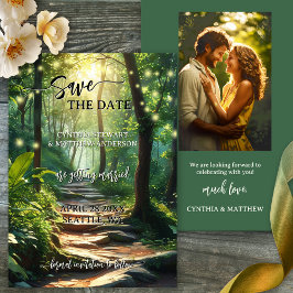 Ljus för ändrad skogssträng Spara datumkortet Spara Datumet