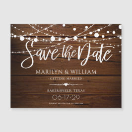 Ljus för enkel trästräng Spara datumet