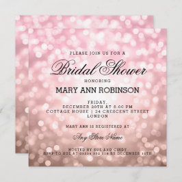 Ljus för glitter för rosor för möhipparorodnad inbjudningar