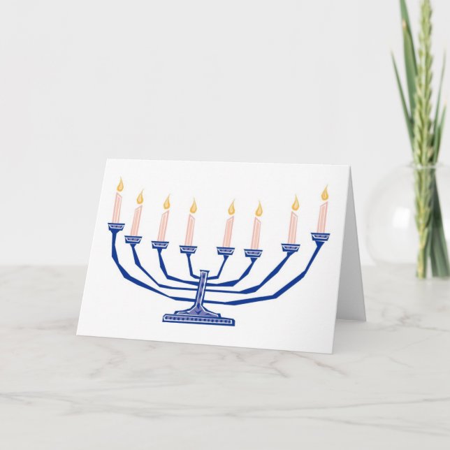 ljus för hanukkah helgkort (Framsida)