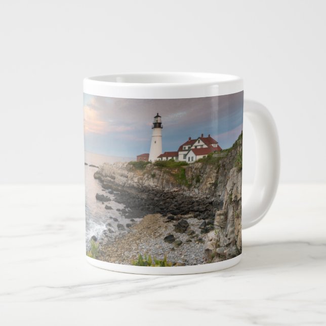 Ljus för Portland Head | Cape Elizabeth, ME Jumbo Mugg (Framsida höger)
