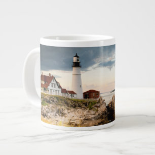 Ljus för Portland Head Cape Elizabeth ME Jumbo Mugg
