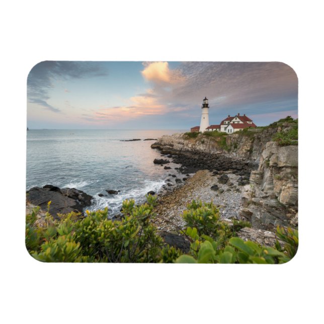 Ljus för Portland Head | Cape Elizabeth, ME Magnet (Horisontell)