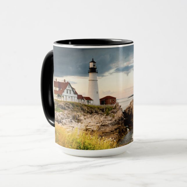 Ljus för Portland Head | Cape Elizabeth ME Mugg (Framsida vänster)